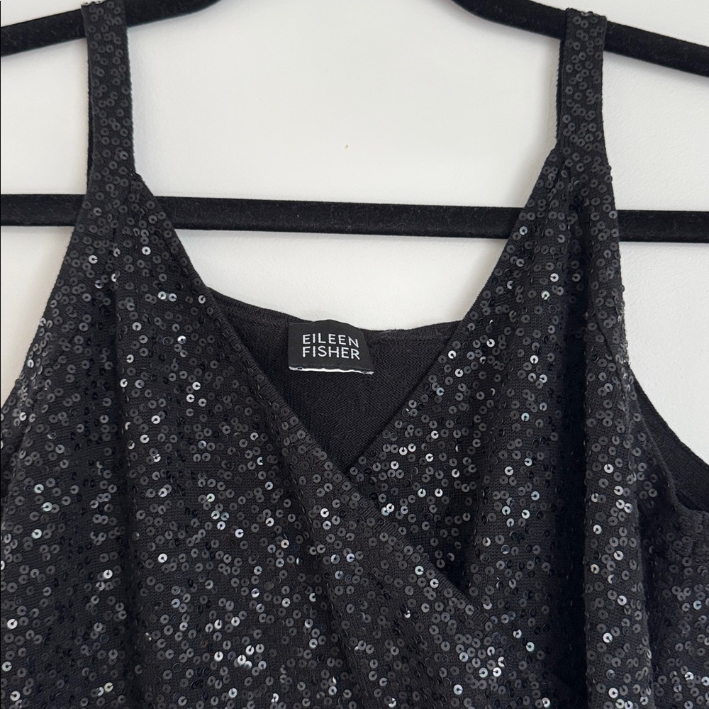 Eileen fisher shimmered dress in black - Picture 2 of 3
